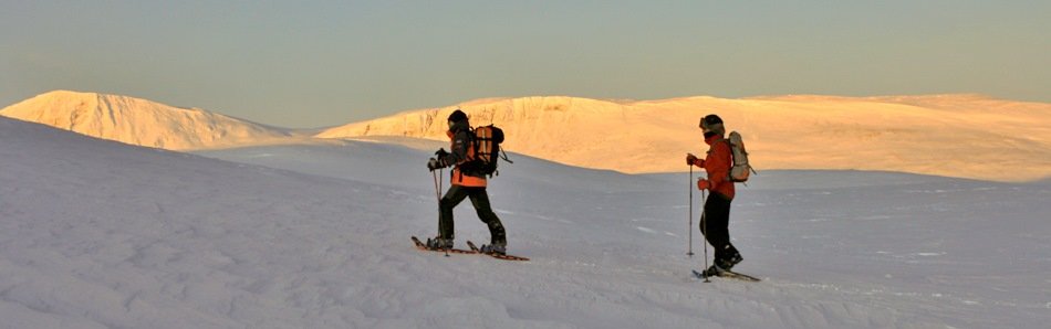 Schneeschuhwandern in Lappland